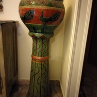 Vaso in ceramica con piantana