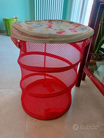  cestino portagiochi rosso ikea