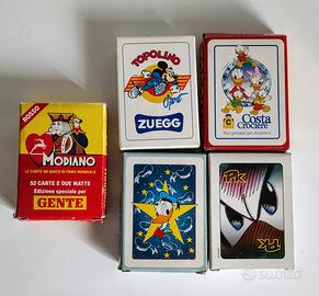 mazzi carte da gioco vintage