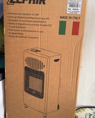Stufa a gas ZEPHIR ZGS3130 4.2 kW NUOVA