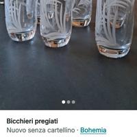 bicchieri di cristallo Bohemia 