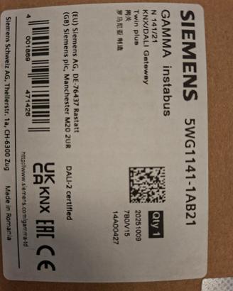 Gateway KNX dali twin plus Siemes 64+64