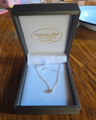 collana punto luce oro 18 carati 750