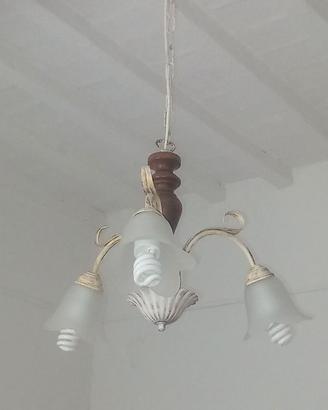 Lampadario ferro battuto