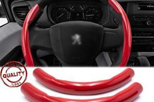 COPRIVOLANTE per PEUGEOT in FIBRA CARBONIO Rosso