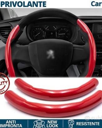 COPRIVOLANTE per PEUGEOT in FIBRA CARBONIO Rosso