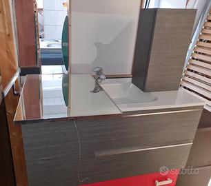 MOBILE DA BAGNO WENGE COMPLETO DI SPECCHIO