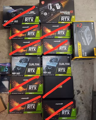 Componenti PC | RTX 3090, 3060 Ti, Corsair HX1000