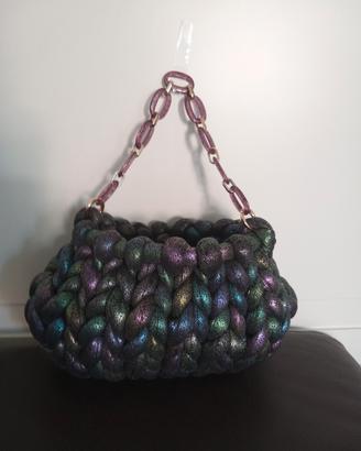Hobo bag con  filato marshmallow/chunky