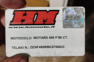 Honda supermotard CRF 450