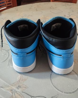 scarpe air Jordan nere azzurre