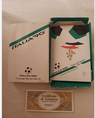 Spilla in oro Italia 90