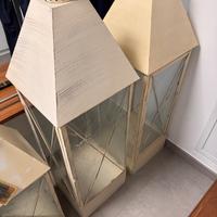 Lanterne  bianco crema anticato