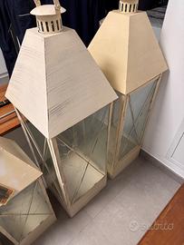 Lanterne  bianco crema anticato