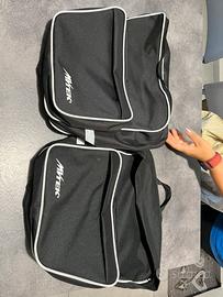 Borse bicicletta+cestino+lucchetto