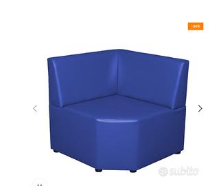 Divanetto angolare blu