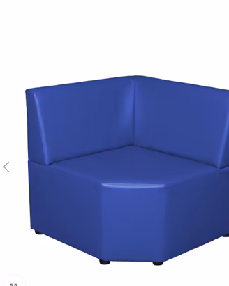Divanetto angolare blu