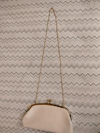 Pochette donna crema/ oro