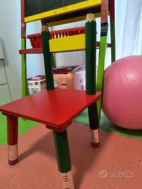 sedia bambini in legno