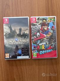 Super Mario odyssey e Hogwarts: Nintendo switch