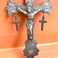 Croce Bizzantina Bronzo 1600 Originale Cm 17