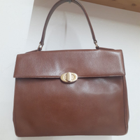 Borsa a mano in pelle marrone