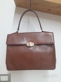 Borsa a mano in pelle marrone