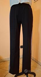 Pantalone nero con banda laterale 