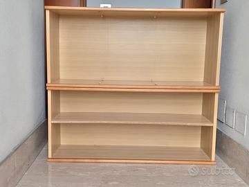 Coppia Librerie / Pensili Modulari in Legno Chiaro