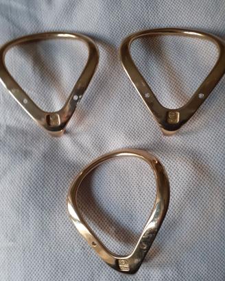 TRE ATTACCAPANNI PURO OTTONE