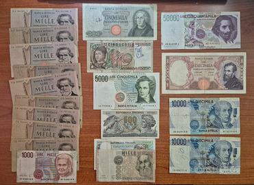 Lotto banconote e monete