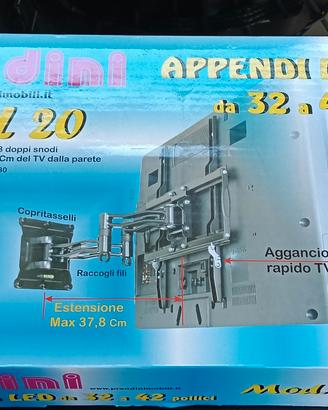 Staffa appendi tv orientabile
