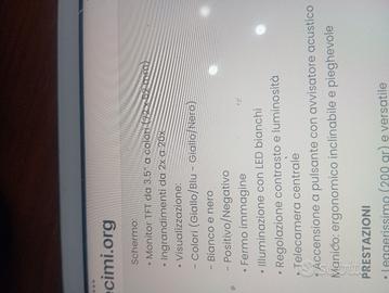 video ingranditore portatile professionale 