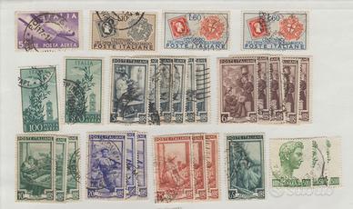 99 Francobolli Italia anni 1945/1973