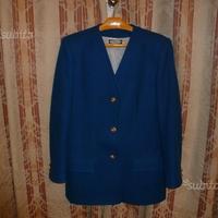 Tailleur 3/4 in pura lana pesante color cobalto