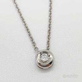 COD.1458A.25 PUNTO LUCE ORO BIANCO 18K 750