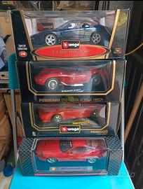 LOTTO DI 4 MODELLINI FERRARI SCALA 118 