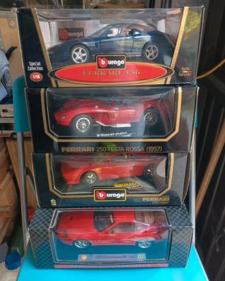 LOTTO DI 4 MODELLINI FERRARI SCALA 118 