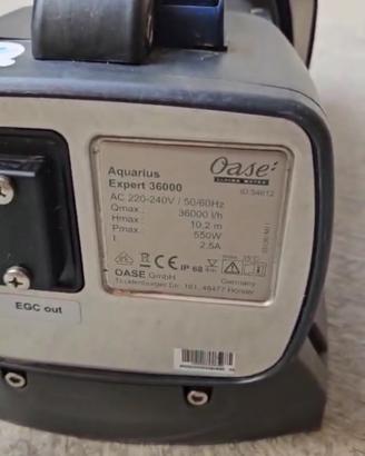 Pompa per filtro laghetto oase acquarius 36000