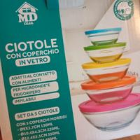 Ciotole in vetro con coperchio 
