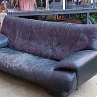 Divano in pelle nera Parma FREE