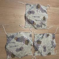 3 Copri sedie - cuscini 40 x 40 lavanda