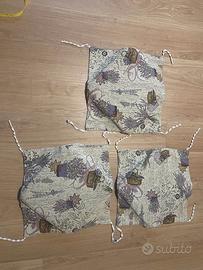 3 Copri sedie - cuscini 40 x 40 lavanda