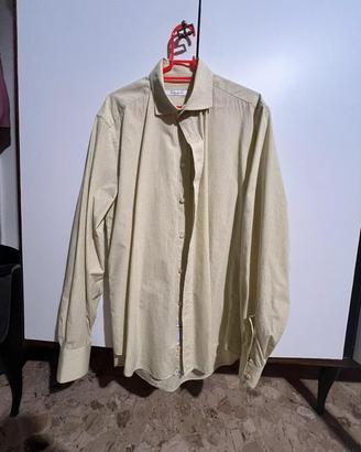 Camicia 100% cotone maniche lunghe quadretti giall