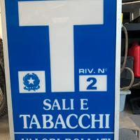Insegna vintage lunimosa sali e tabacchioriginale
