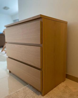 Cassettiera IKEA MALM Rovere 80x78 Smontata
