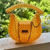 Borsa di perle semicircolare