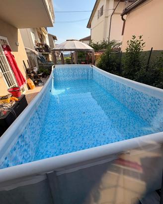 piscina Bestway rettangolare 4,88 x 2,44 x 1,22 m.