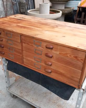 Cassettiera in legno cm L128xP66xA38