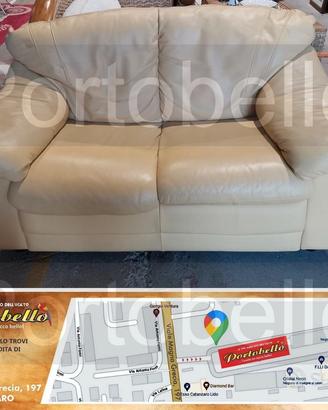 Codice: 269348 DIVANO 2 POSTI IN PELLE COLORE CRE